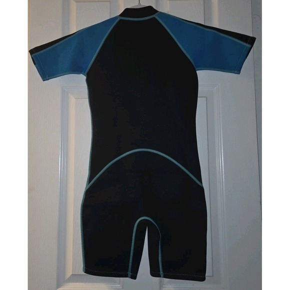 Seaskin Kids Wetsuit Boys Girls Shorty Diving Suits Front Zip Black Sz 10 Beach - Picture 3 of 4